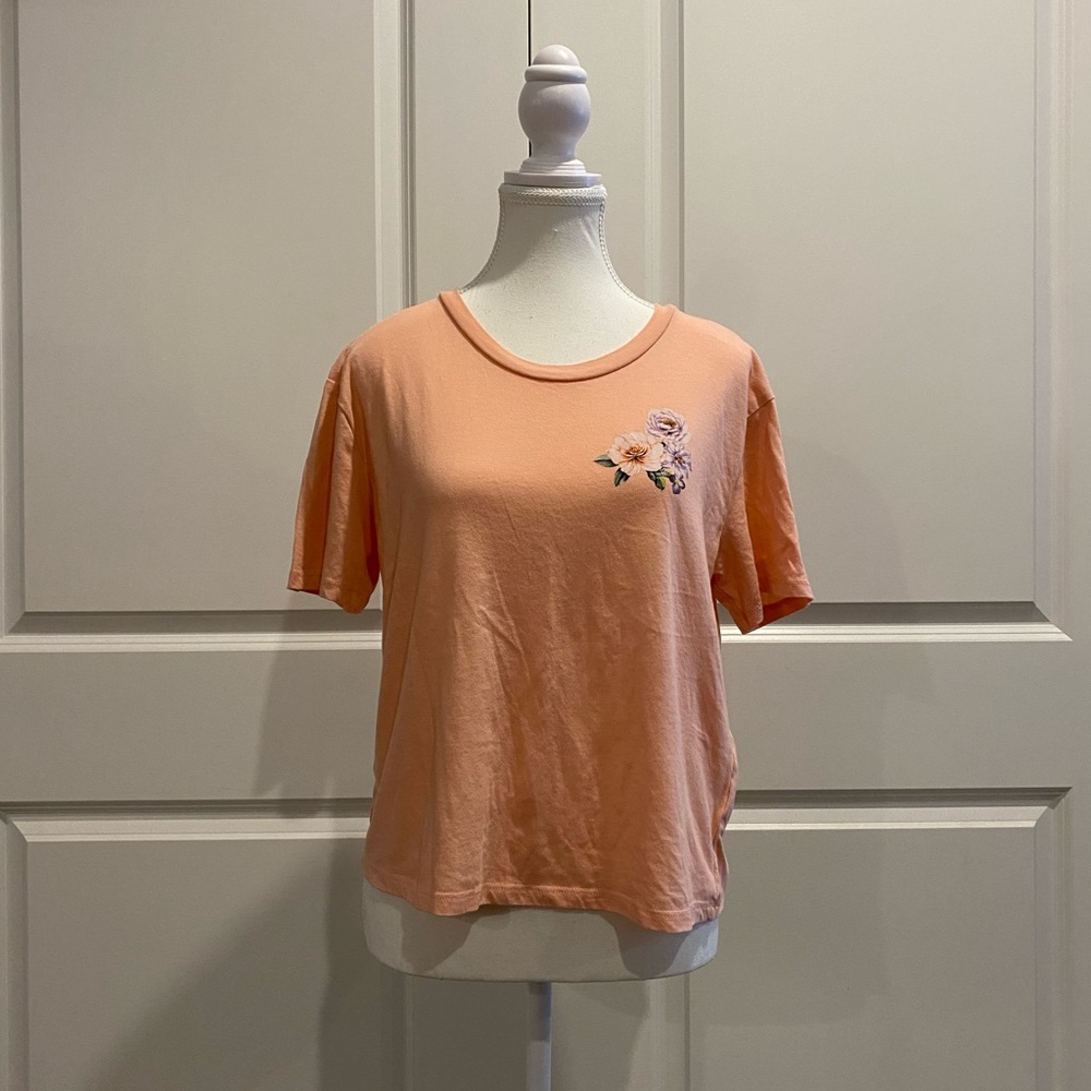 PRETTY REBEL Floral Graphic Tee in Pink - Womens M, Excellent